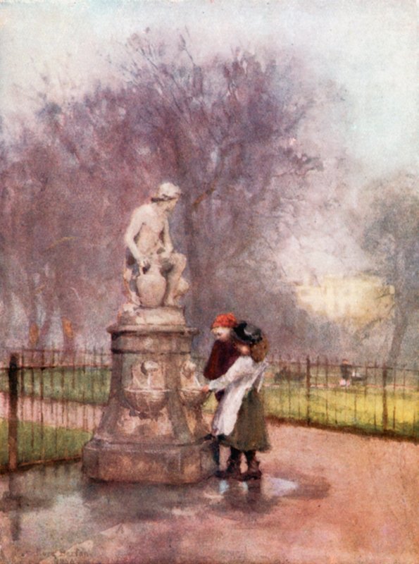 Pití - fontána v parku svatého Jakuba od Rose Maynard Barton