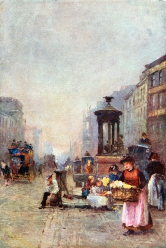 Flower Girls in the Strand od Rose Maynard Barton