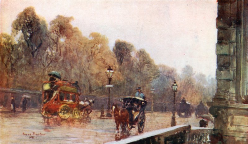 Grosvenor Place za vlhkého dne od Rose Maynard Barton