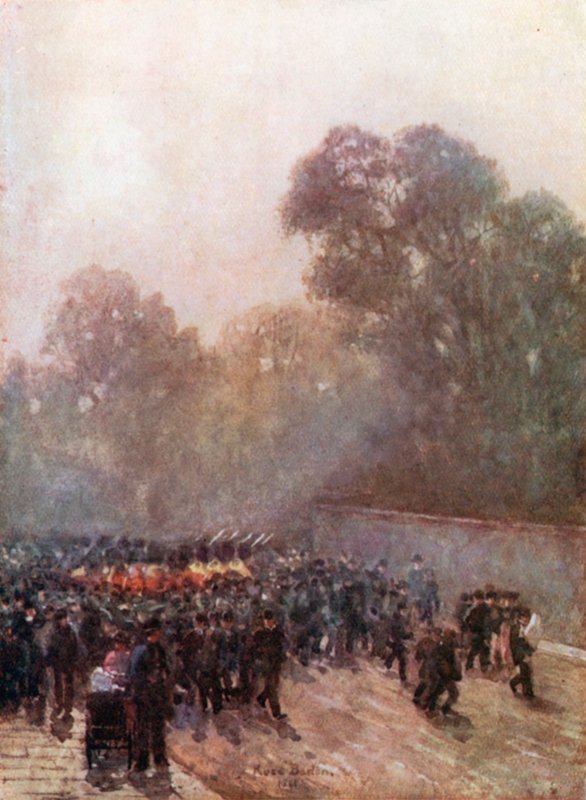 Stráže pochodují poblíž paláce svatého Jakuba od Rose Maynard Barton