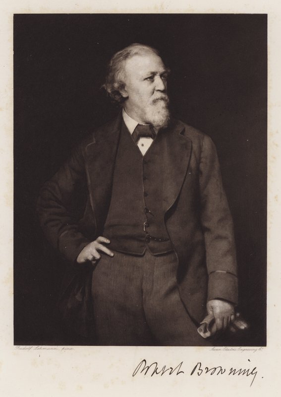 Robert Browning (litho) od Rudolf Lehmann