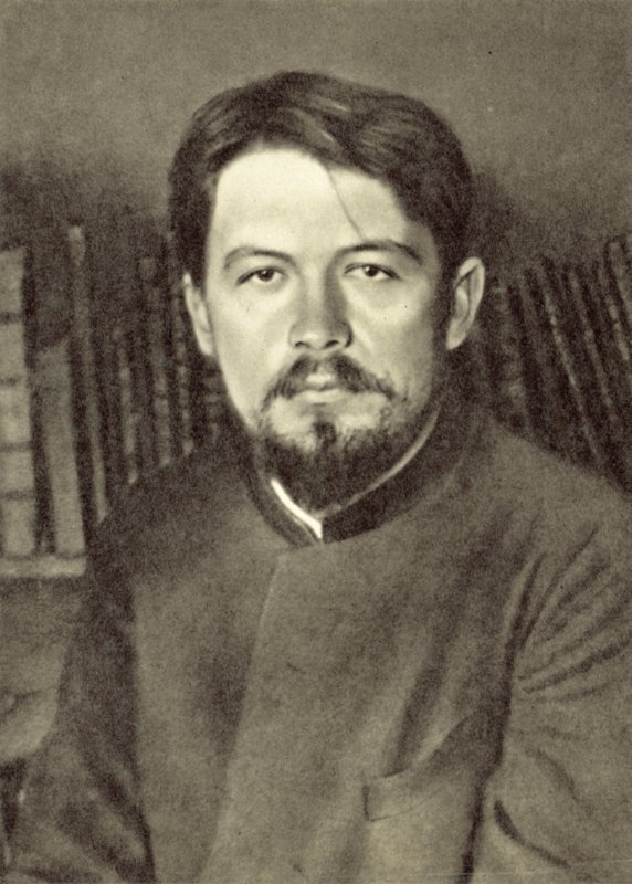 Anton Čechov na svém panství Melikhovo, Rusko, koncem března 1892 od Russian Photographer