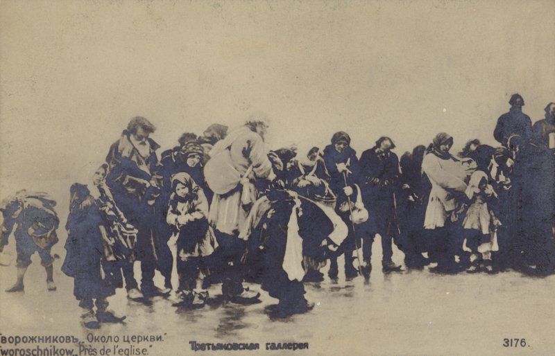 U kostela, 1889 od Russian School