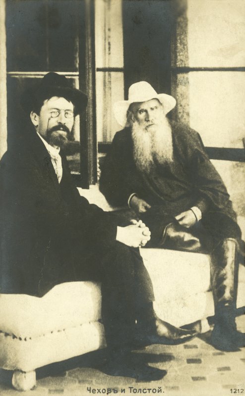 Anton Čechov a Lev Tolstoj na Jaltě, Krym, 1900 od Russian Photographer