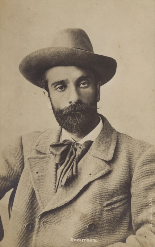 Ruský malíř Isaac Levitan, židovský litevsko-ruský malíř, konec 19. od Russian Photographer