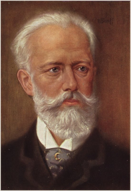 Portrét Petra Iljiče Čajkovského od Russian School
