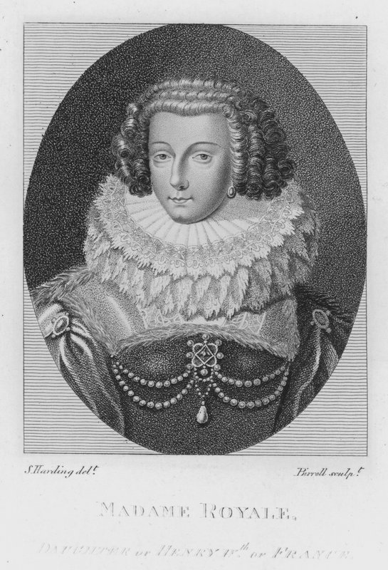Madame Royale, dcera Jindřicha IV. z Francie (rytina) od S. (after) Harding
