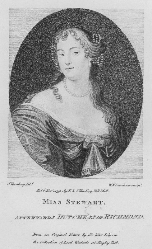 Slečna Stewart, poté Dutchess of Richmond (rytina) od S. (after) Harding