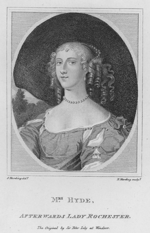 Paní Hydeová, poté Lady Rochester (rytina) od S. (after) Harding
