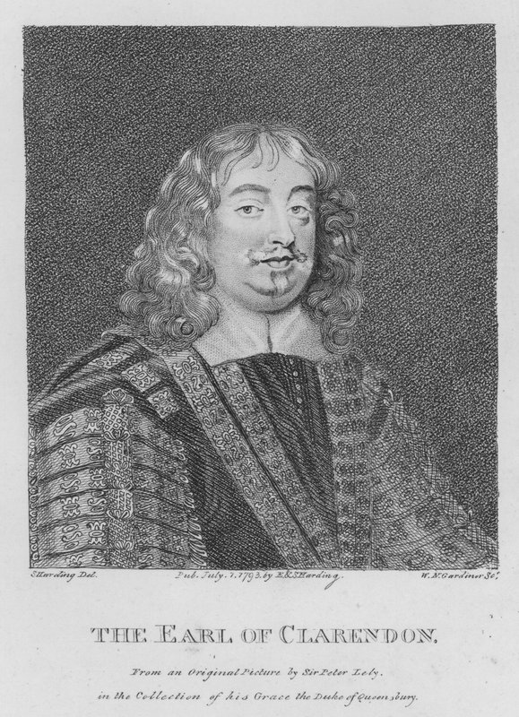 Hrabě z Clarendonu (rytina) od S. (after) Harding