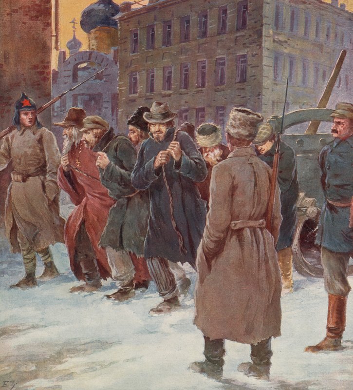 Sovětská nucená práce pracující na ulici (barva litho) od S. Sarmat