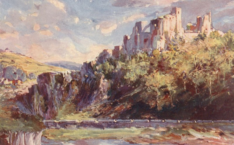 Hrad Ventadour (barevná litografie) od Sabine Baring Gould