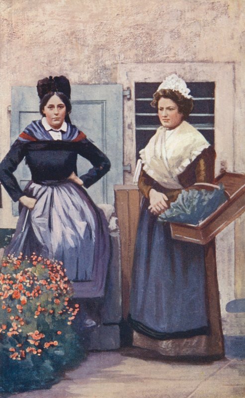 Selské dívky z Causses (barevná litografie) od Sabine Baring Gould