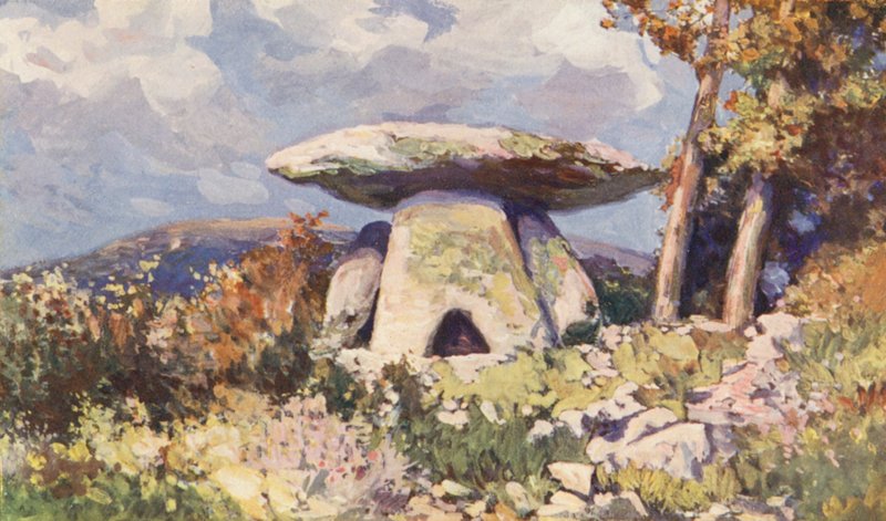 Dolmen of Grandmont (barevná litografie) od Sabine Baring Gould