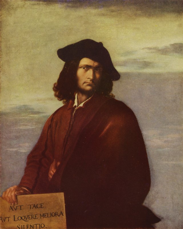 Filozofie, autoportrét italského umělce Salvator Rosa (olejomalba) od Salvator (after) Rosa
