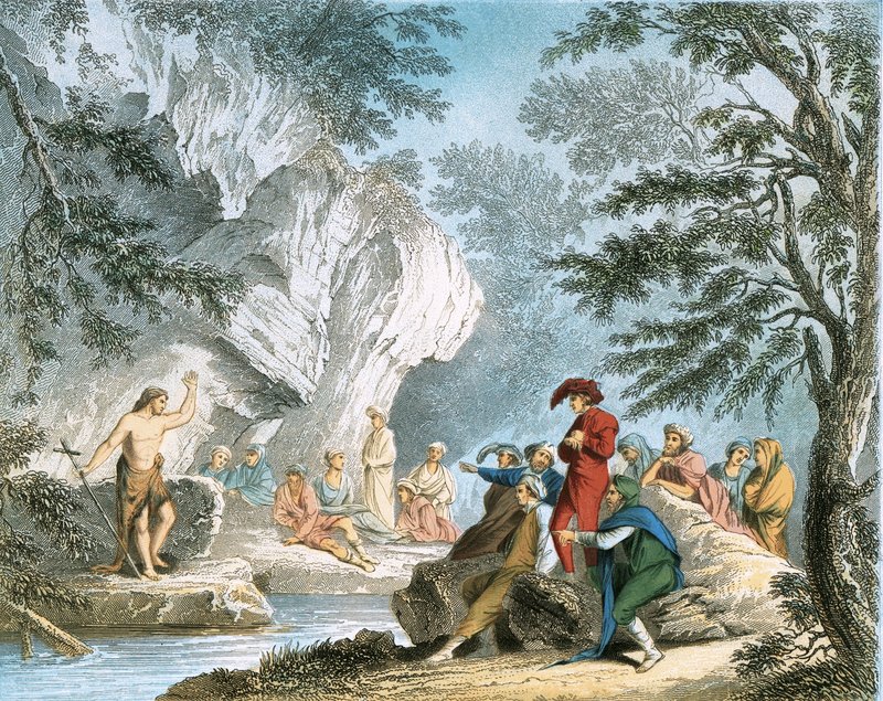 Jana Křtitele kázání na poušti od Salvator Rosa