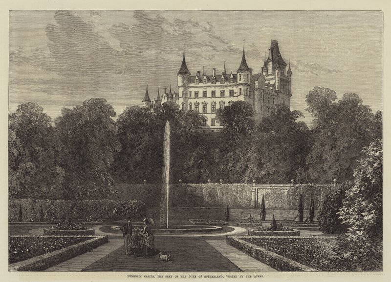 Hrad Dunrobin, sídlo vévody ze Sutherlandu, navštěvované královnou od Samuel Read