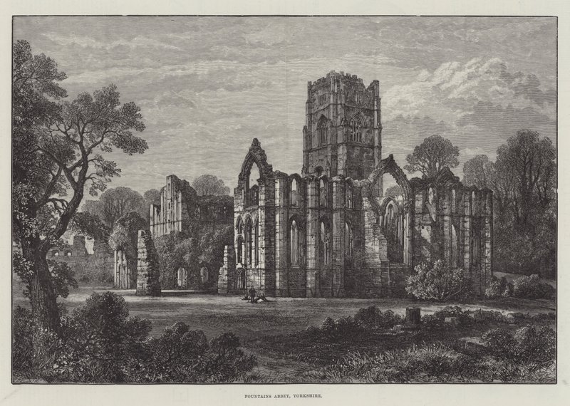 Fountains Abbey, Yorkshire od Samuel Read