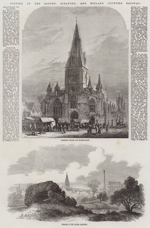 Otevření železnice Boston, Sleaford a Midland County Railway od Samuel Read