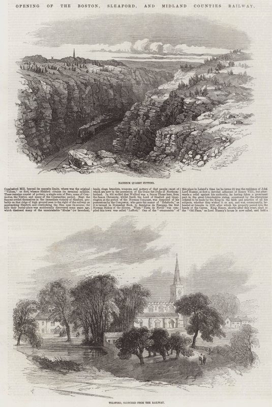 Otevření železnice Boston, Sleaford a Midland County Railway od Samuel Read