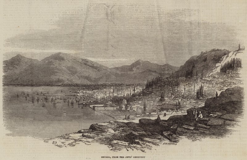 Smyrna, z židovského hřbitova od Samuel Read