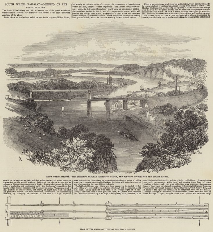 Jižní Wales železnice, otevření mostu Chepstow od Samuel Read