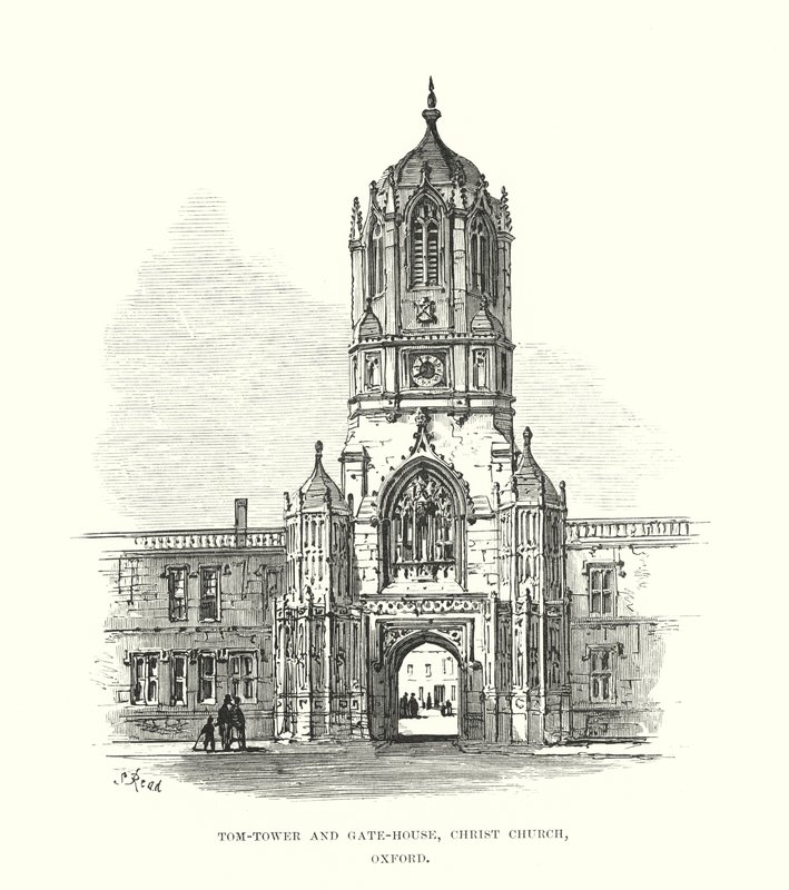 Tom-Tower a Gate-House, Christ Church, Oxford od Samuel Read