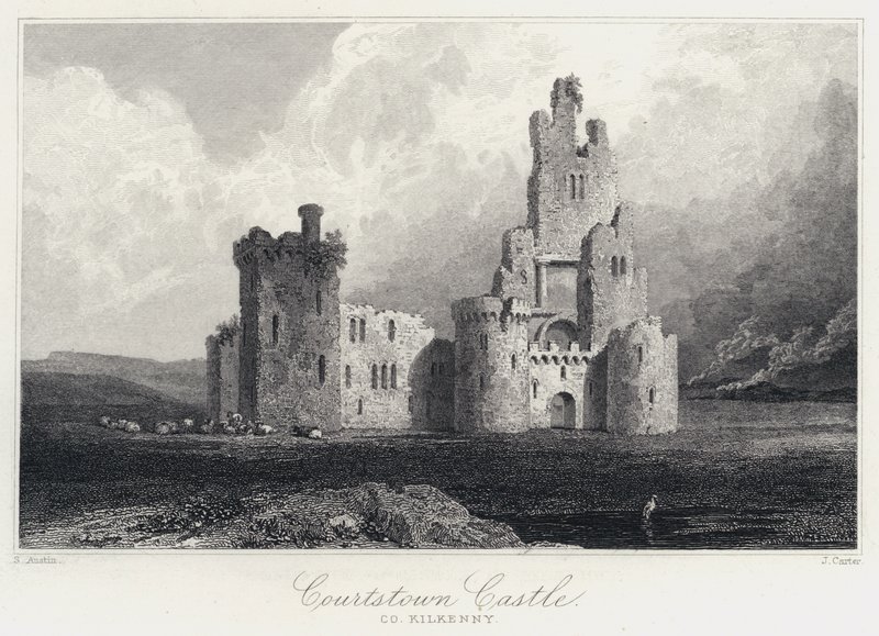 Courtstown Castle, Co Kilkenny (rytina) od Samuel (after) Austin