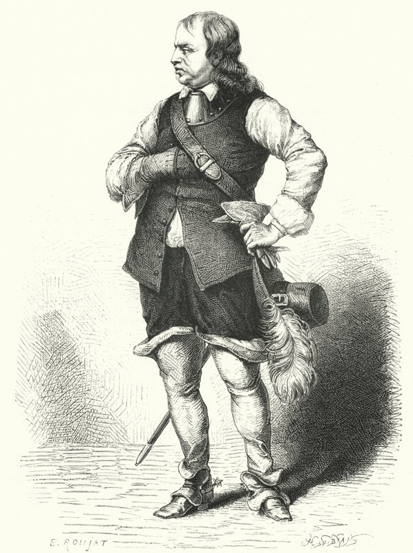 Oliver Cromwell, Lord Protector of the Commonwealth (rytina) od Samuel (after) Cooper