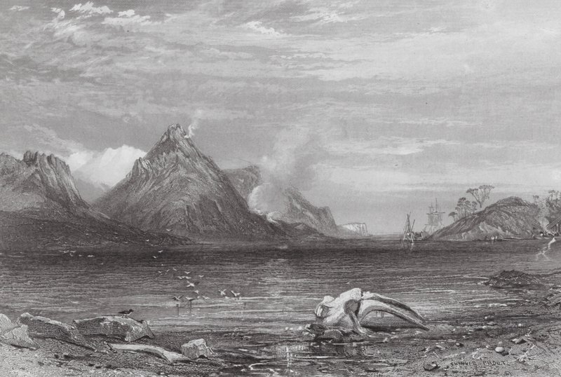 Austrálie: Stará velrybářská stanice (rytina) od Samuel (after) Prout