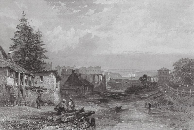 Austrálie: Old Tank Stream, Sydney (rytina) od Samuel (after) Prout