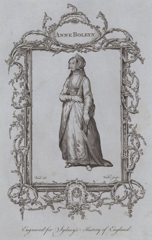 Anne Boleyn (rytina) od Samuel (after) Wale