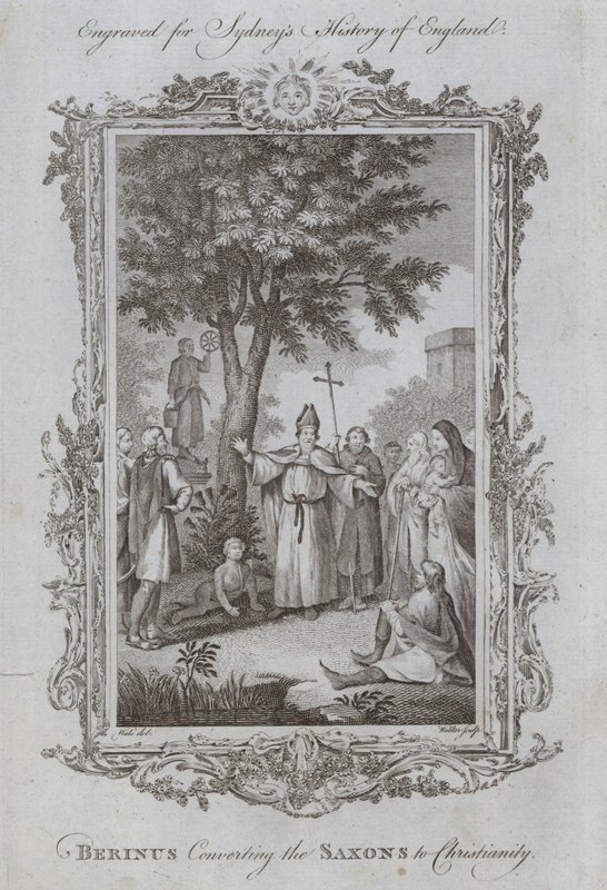 Berinus Obrácení Sasů na křesťanství (rytina) od Samuel (after) Wale