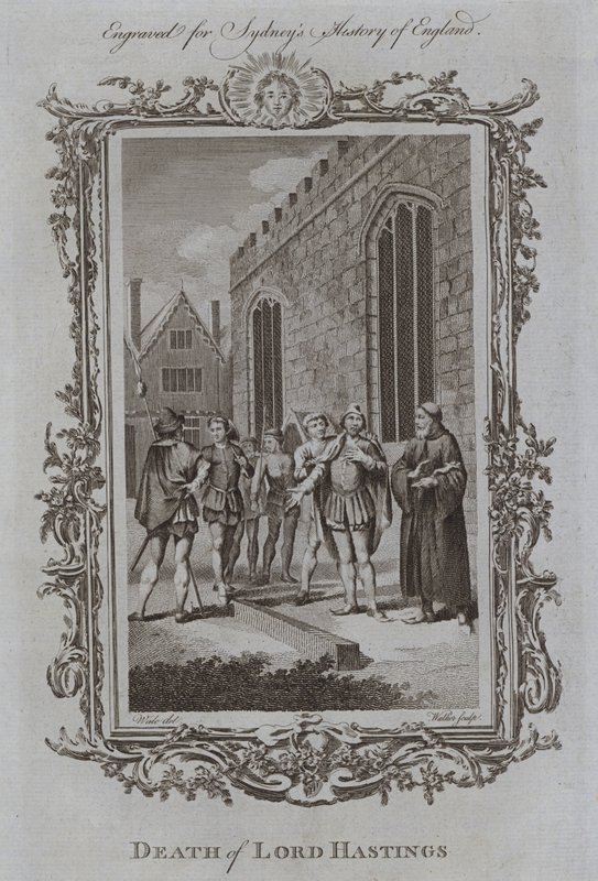 Smrt lorda Hastingse (rytina) od Samuel (after) Wale