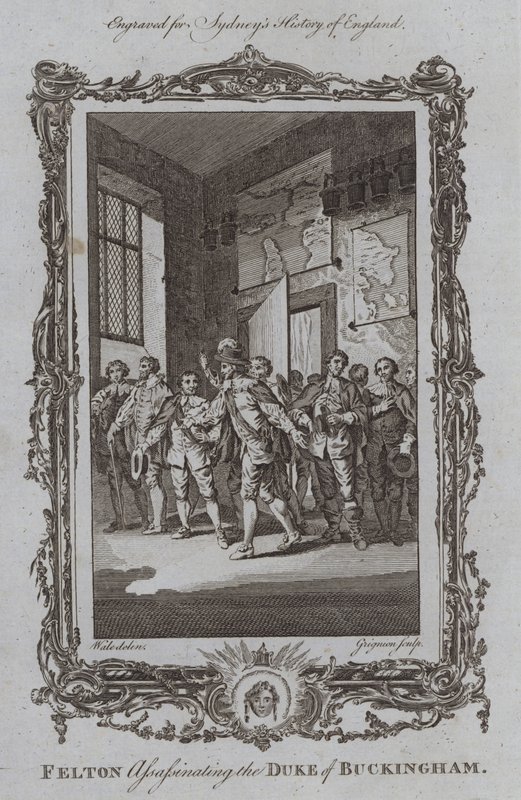 Felton atentát na vévodu z Buckinghamu (rytina) od Samuel (after) Wale