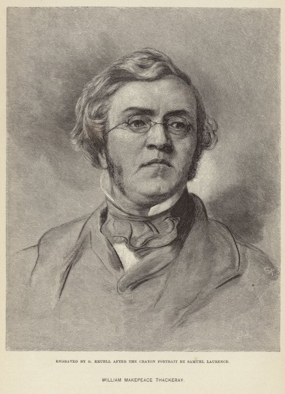 Portrét Williama Makepeace Thackeraye od Samuel Laurence