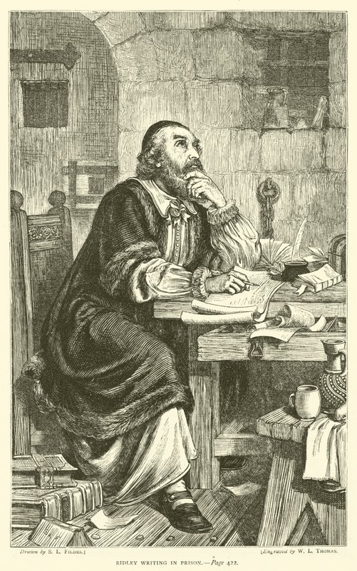 Ridley píše ve vězení od Samuel Luke Fildes