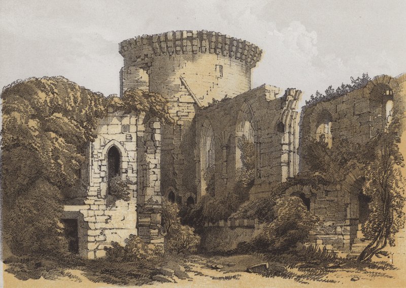 Hrad Bothwell (chromolit) od Samuel Prout
