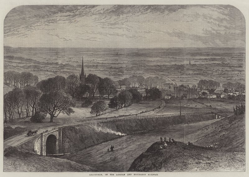 Leadenham, na Lincoln a Honington Railway od Samuel Read