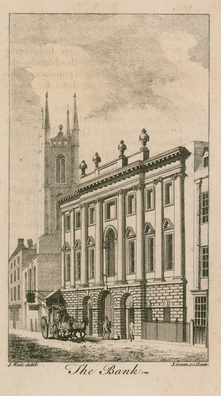 Bank of England, budova George Sampsona, 1734 od Samuel Wale