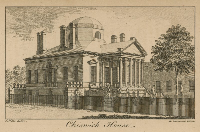 Celkový pohled na Chiswick House od Samuel Wale