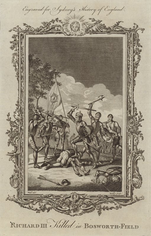Král Richard III. zabit na Bosworthském poli od Samuel Wale