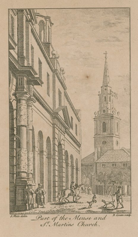 Část Meuse a kostel svatého Martina od Samuel Wale