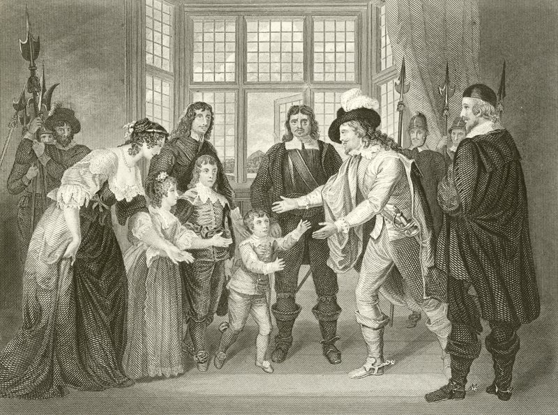 Rozhovor Karla I. s jeho dětmi od Samuel Woodforde