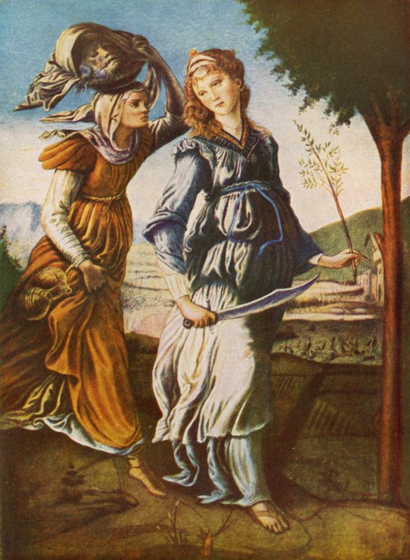 Judith a její sluha s hlavou Holoferna od Sandro Botticelli