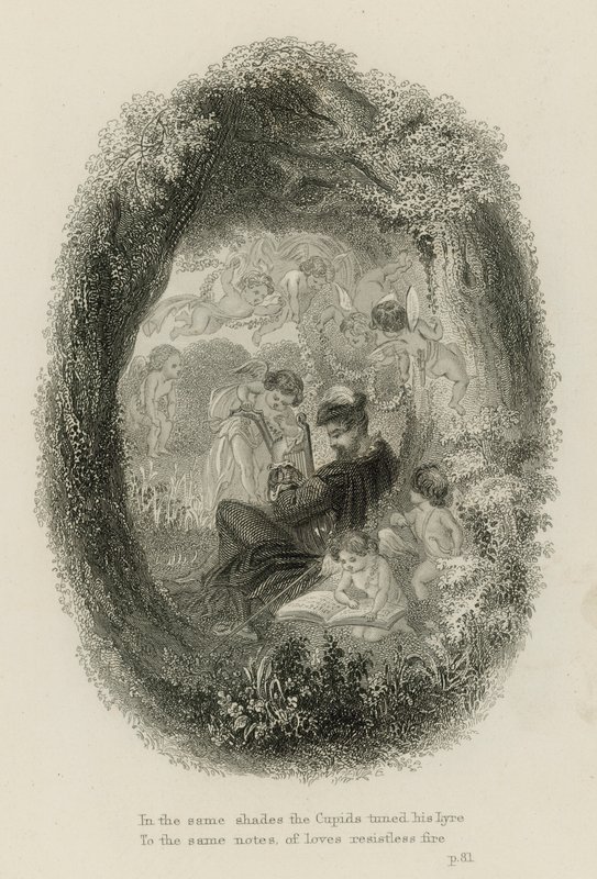 Scéna z Windsorského lesa, Alexander Pope (rytina) od Scottish School