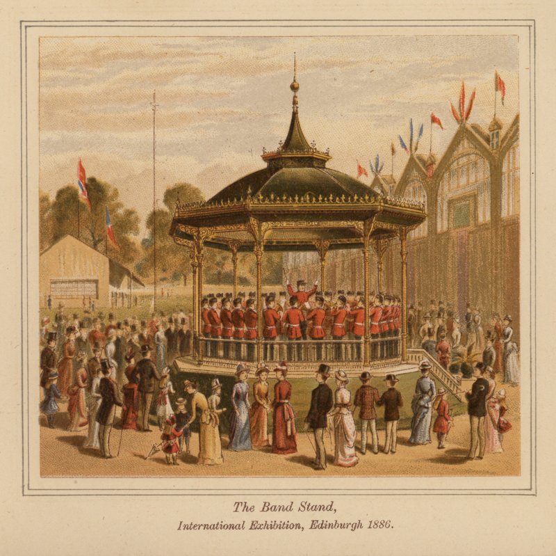 The Band Stand, Mezinárodní výstava, Edinburgh od Scottish School