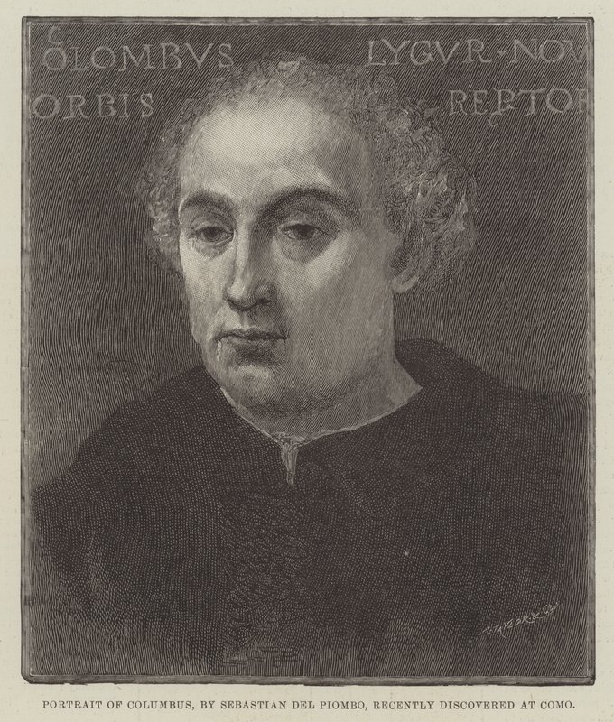 Kolumbův portrét, nedávno objevený v Comu od Sebastiano del Piombo