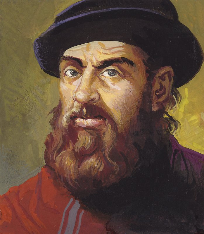 Ferdinand Magellan (kvaš na papíře) od Severino Baraldi