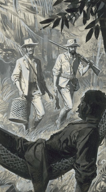 Henry Walter Bates a Alfred Russel Wallace (kvaš na papíře) od Severino Baraldi